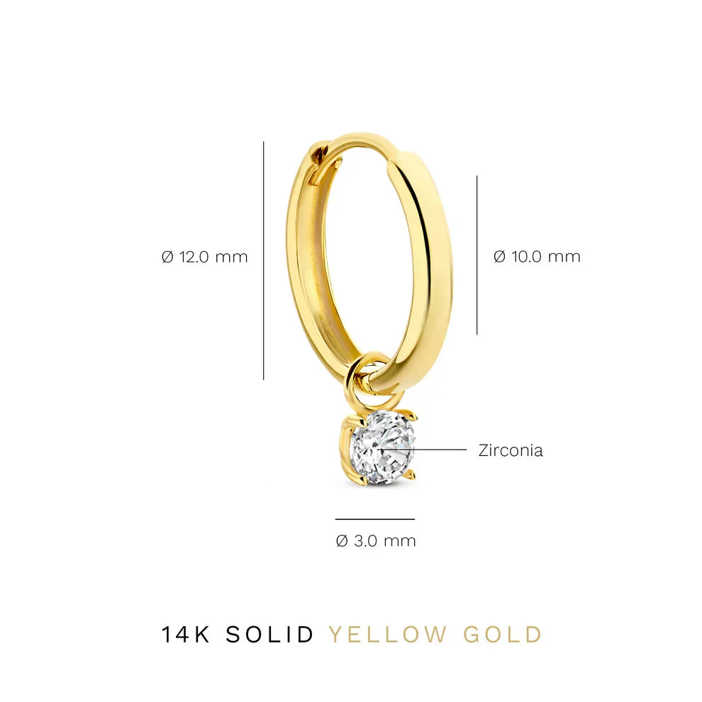 Celeste™ | Gold Stone Hoop Earrings