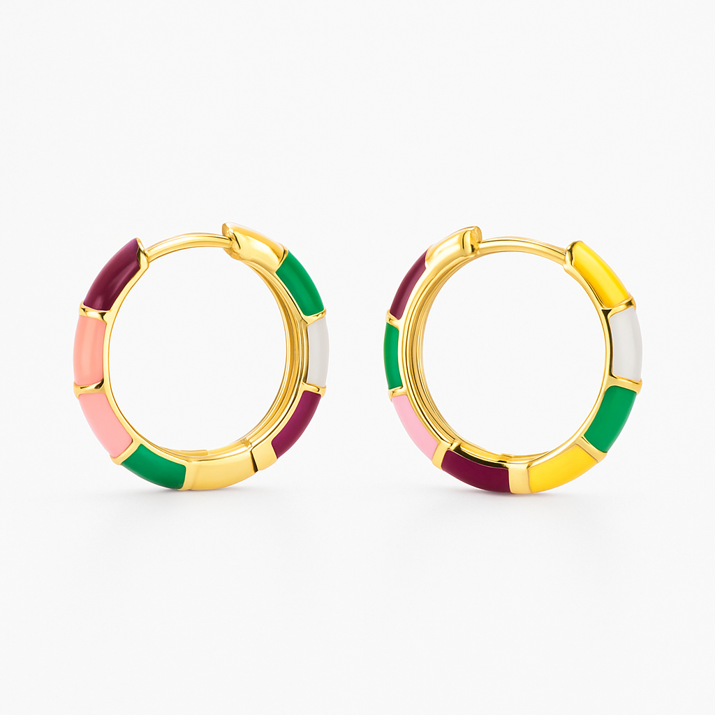 Aurelia™ | Women’s Enamel Gold Earrings